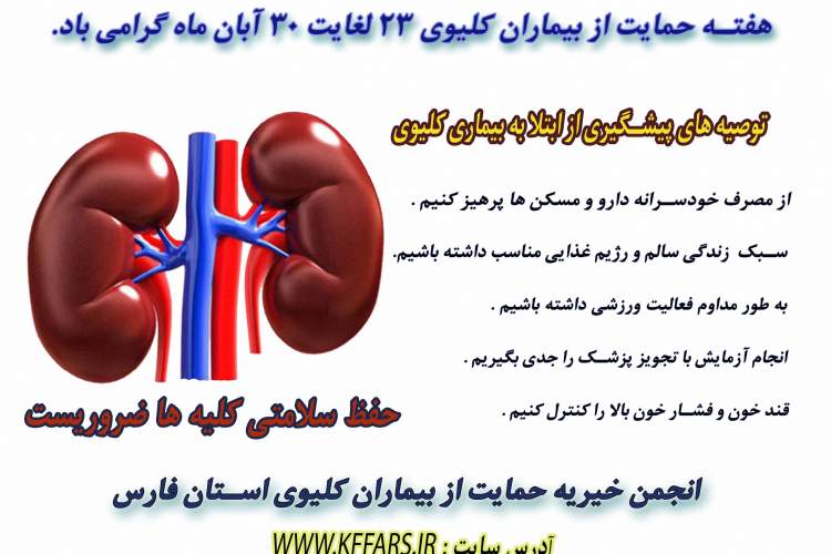 توصیه های پیشگیری از ابتلا به بیماری کلیوی